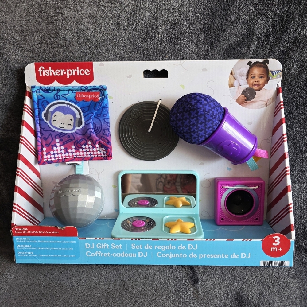 New Fisher-Price Mini Me Moments DJ Set Baby Sensory Learning Toys for Play 6 pc